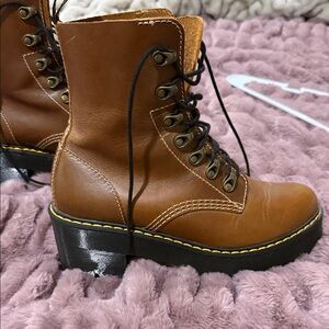 Brown Lace-Up Ankle Boots by doc martens size 7